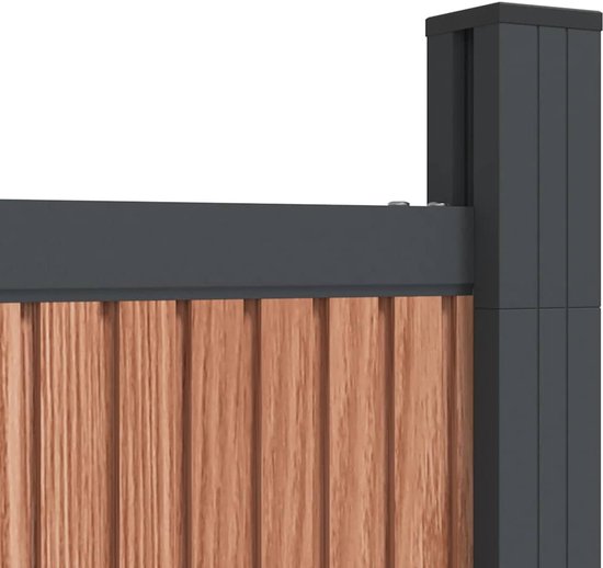 vidaXL-Panneau de clôture-353x186-cm- HKC-marron