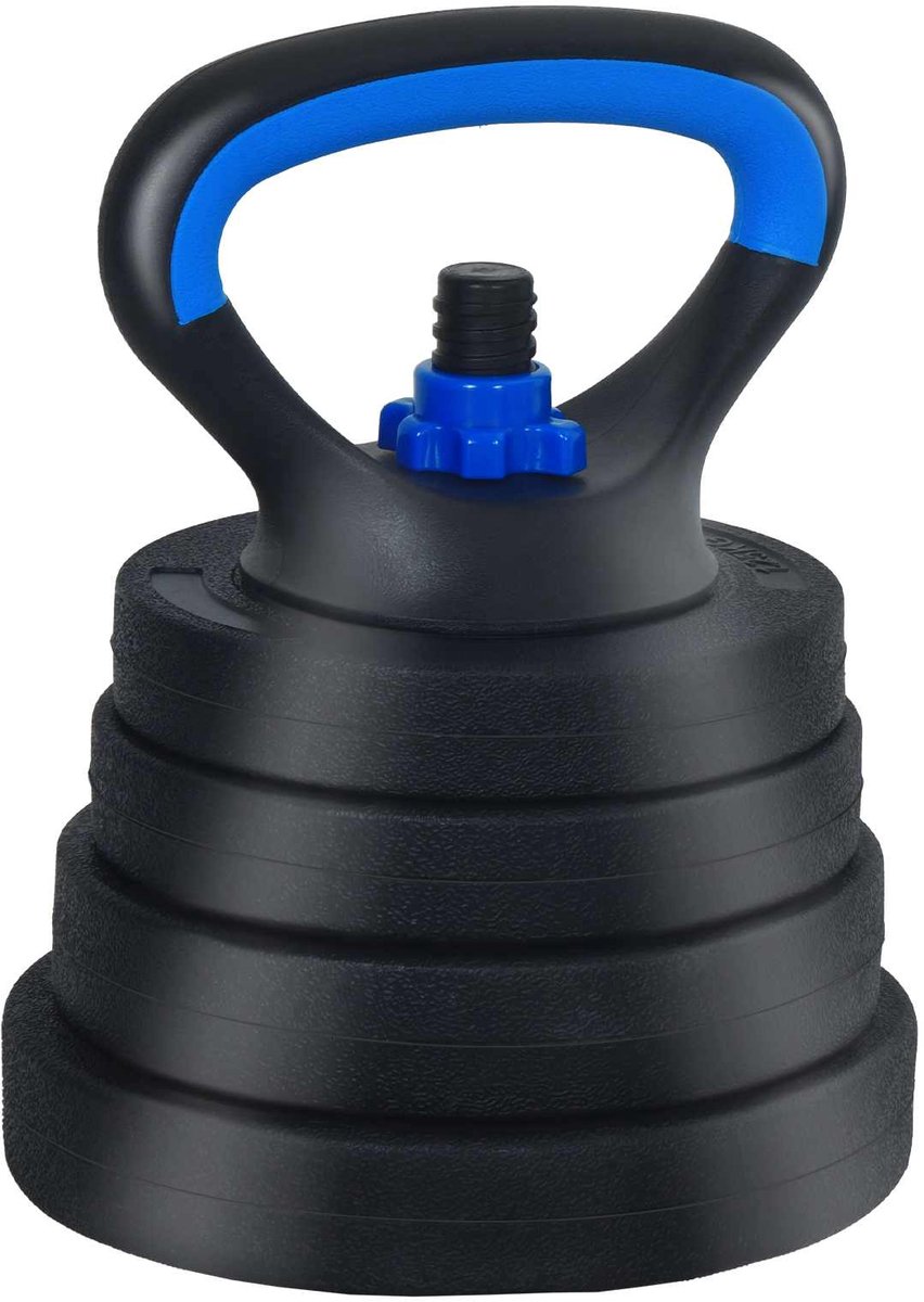 vidaXL - 4-in-1 - Halterset - 40kg - Zwart - en - Blauw - Cement - en - ijzersand thumbnail 8