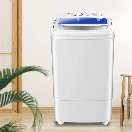 Mini Wasmachine - Compacte Wasmachine - Kleine Wasjes Draaien - Halfautomatisch - 7 kg - Wit — afbeelding 4