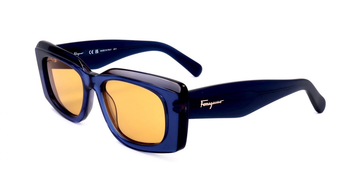 Ferragamo SF1079S Blue grey 54/18/140 WOMAN Zonnebrillen