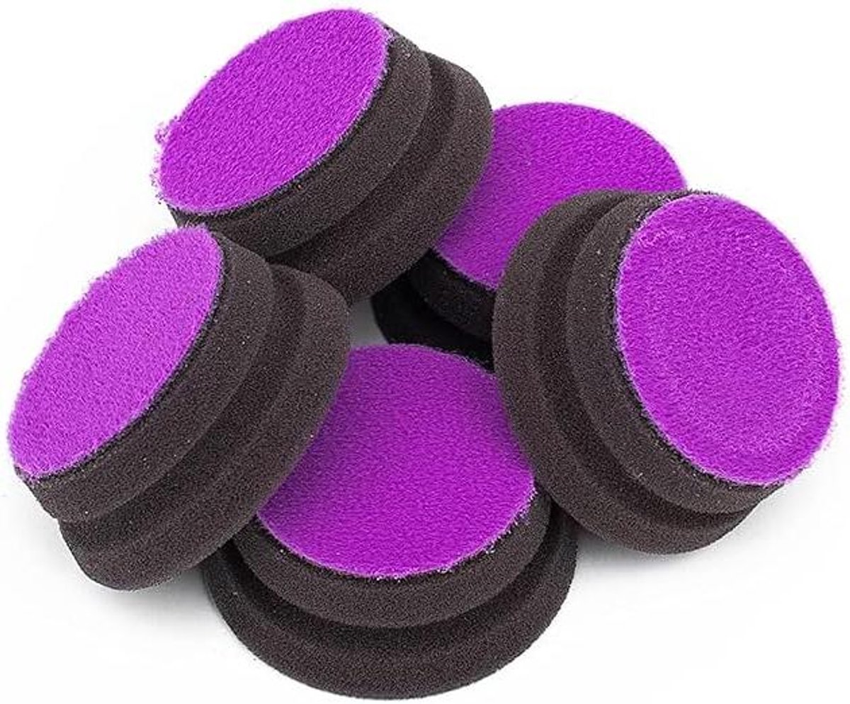 Polijstpads - Schuimrubber pads Polijstschijven - Auto polijsten - Fijne krassen verwijderen - 45 x 23 mm - Paars