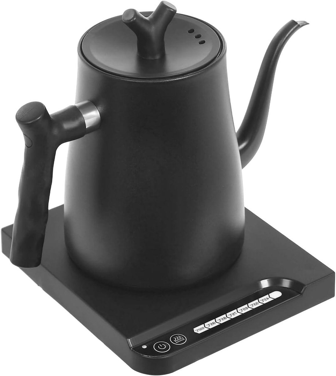 Elektrische Waterkoker - Waterketel RVS - Thee en Koffie Maken - Temperatuurregeling - 1 Liter - Zwart
