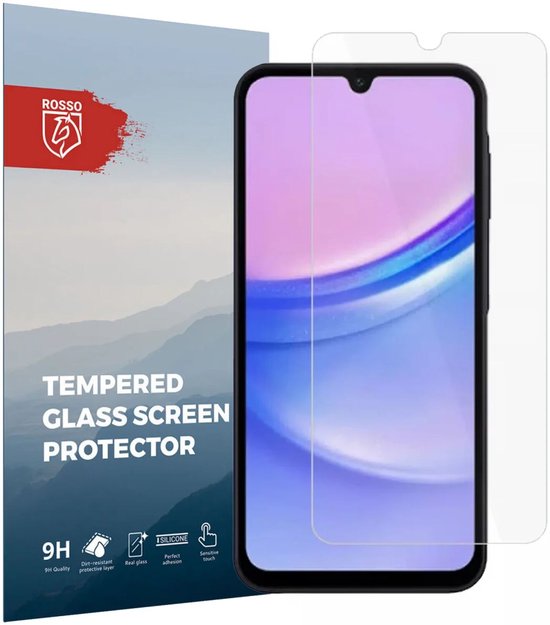 Tempered Glass Screen Protector van Rosso met 9H kwaliteit, vuilafstotend, echt glas, perfecte hechting en gevoelige aanraking.
