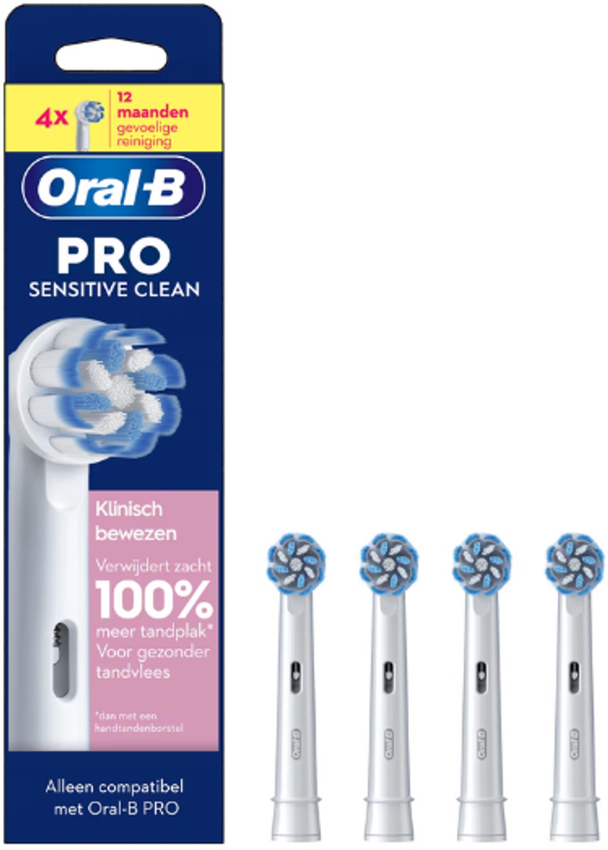 Oral-B Pro - Sensitive Clean - Opzetborstels - 4 Stuks