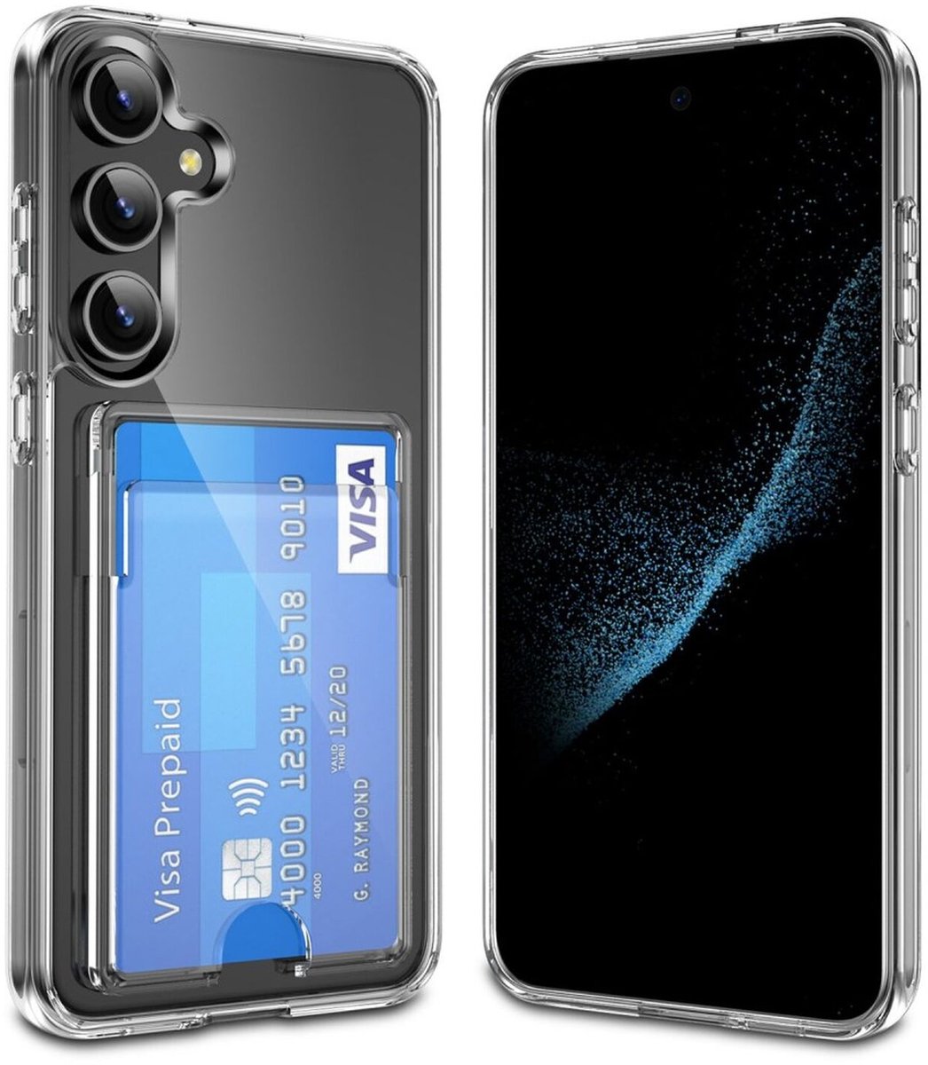 Transparant Hoesje met Pasjeshouder Geschikt voor Samsung Galaxy S26 Plus | Back Cover Dun TPU | Schokbestendig | Ultra Dun | Kaarthouder Achterkant | Shockproof | Doorzichtig