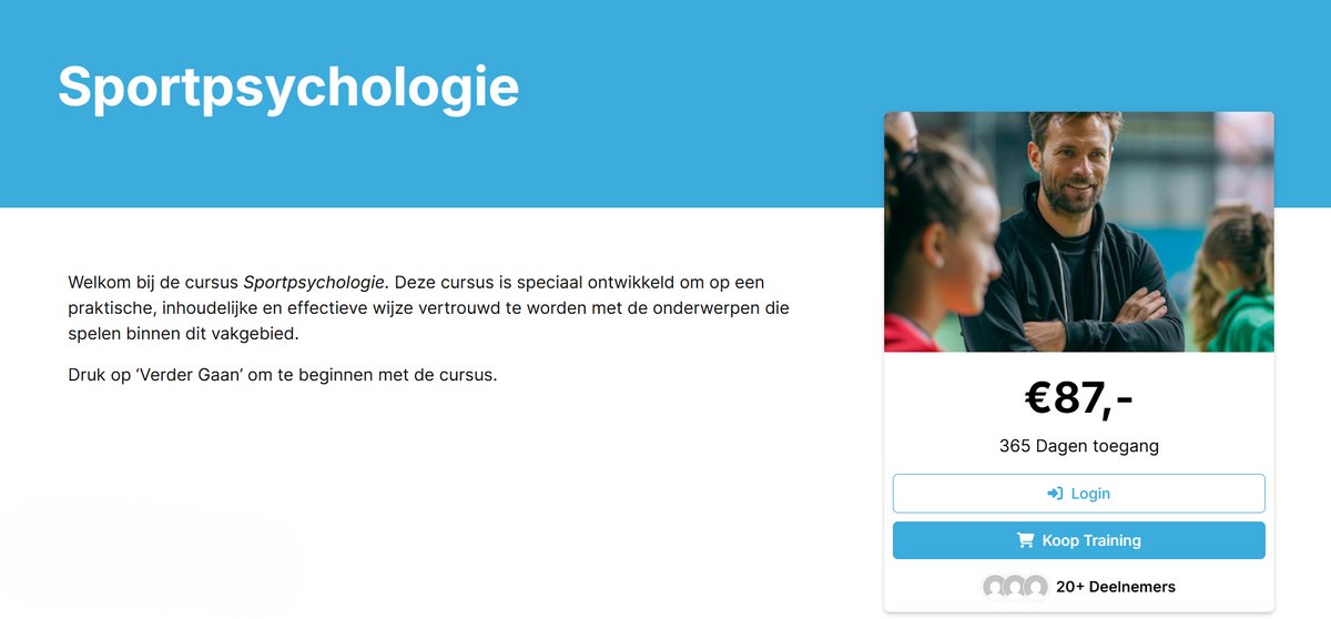 Online cursus - Sportpsychologie