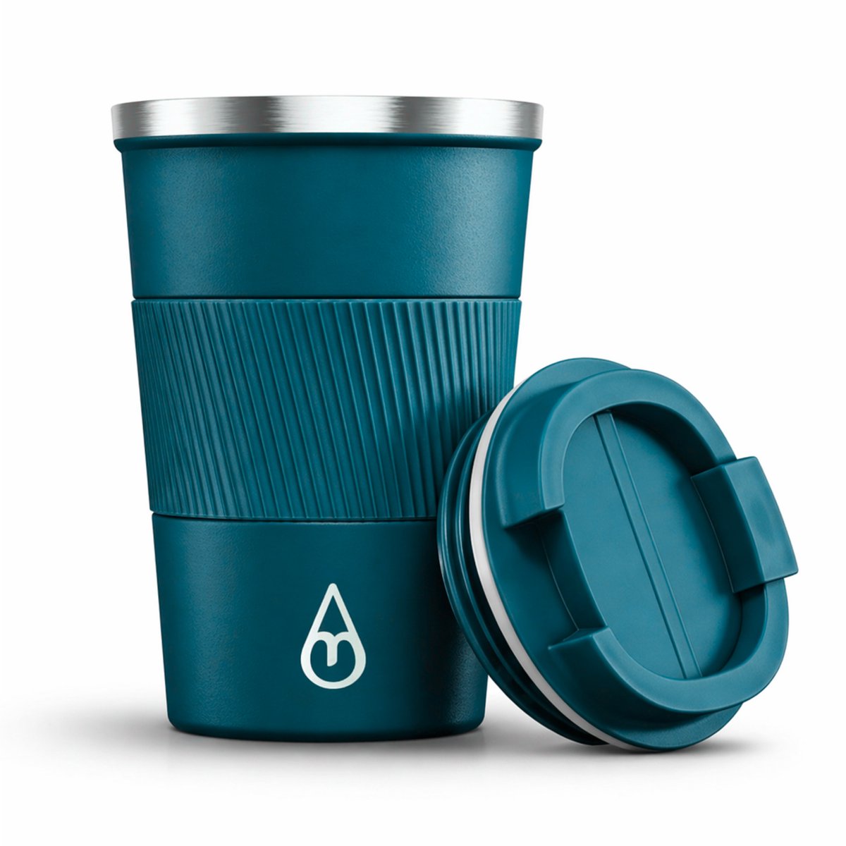 Motivai RVS Thermosbeker To Go – 380ML – Lekvrij & Dubbelwandig – Koffiebeker voor Onderweg – BPA-vrij & Duurzaam – Blauw