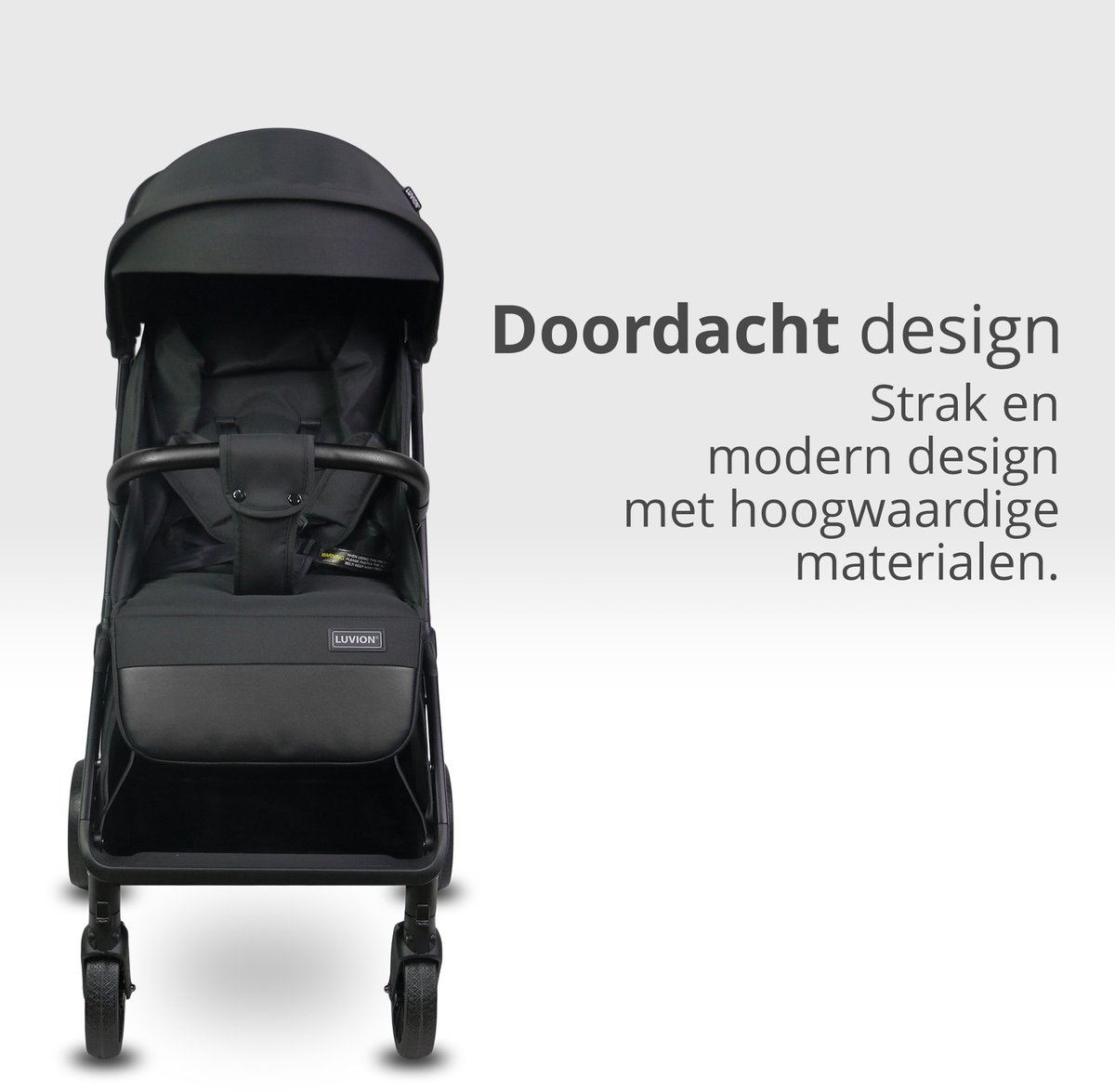 LUVION® Oslo Buggy - Plooibuggy lichtgewicht inklapbaar - Zwart - Inclusief Travel Bag — cadeau in Cadeau-ideeën - foto 6