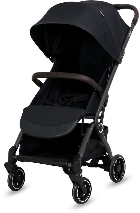 LUVION® Malmö Buggy - Compacte en comfortabele reisbuggy - Inklapbaar - Inclusief Gratis Travel Bag - Zwart