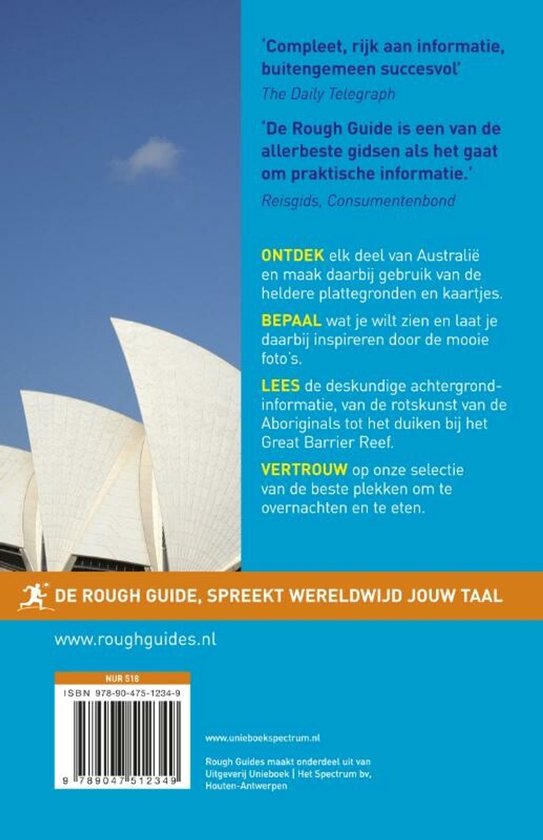 De Sydney Opera House met witte zeilen tegen een blauwe lucht.