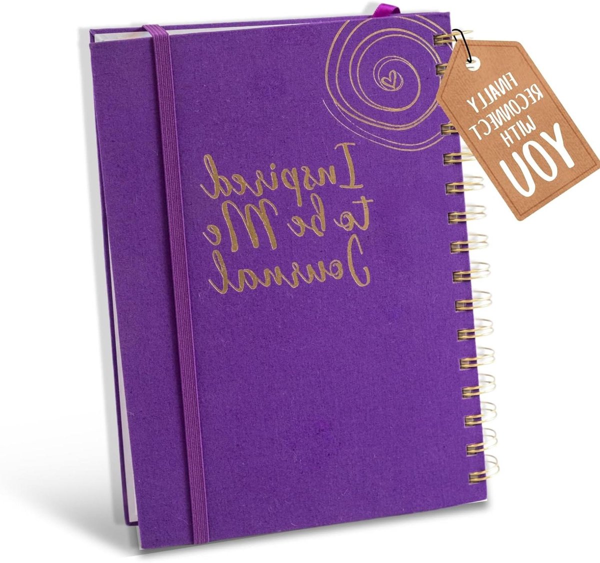 Persoonlijk Dagboek - Zelfliefde Planner - Reflecteren & Groeien - Linnen Omslag - A5 Formaat - Dieppaars