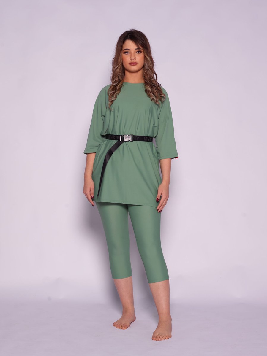 MYKINY BRAND - Burkini Majda - Groen - Maat M - Badpak - Waterafstotend