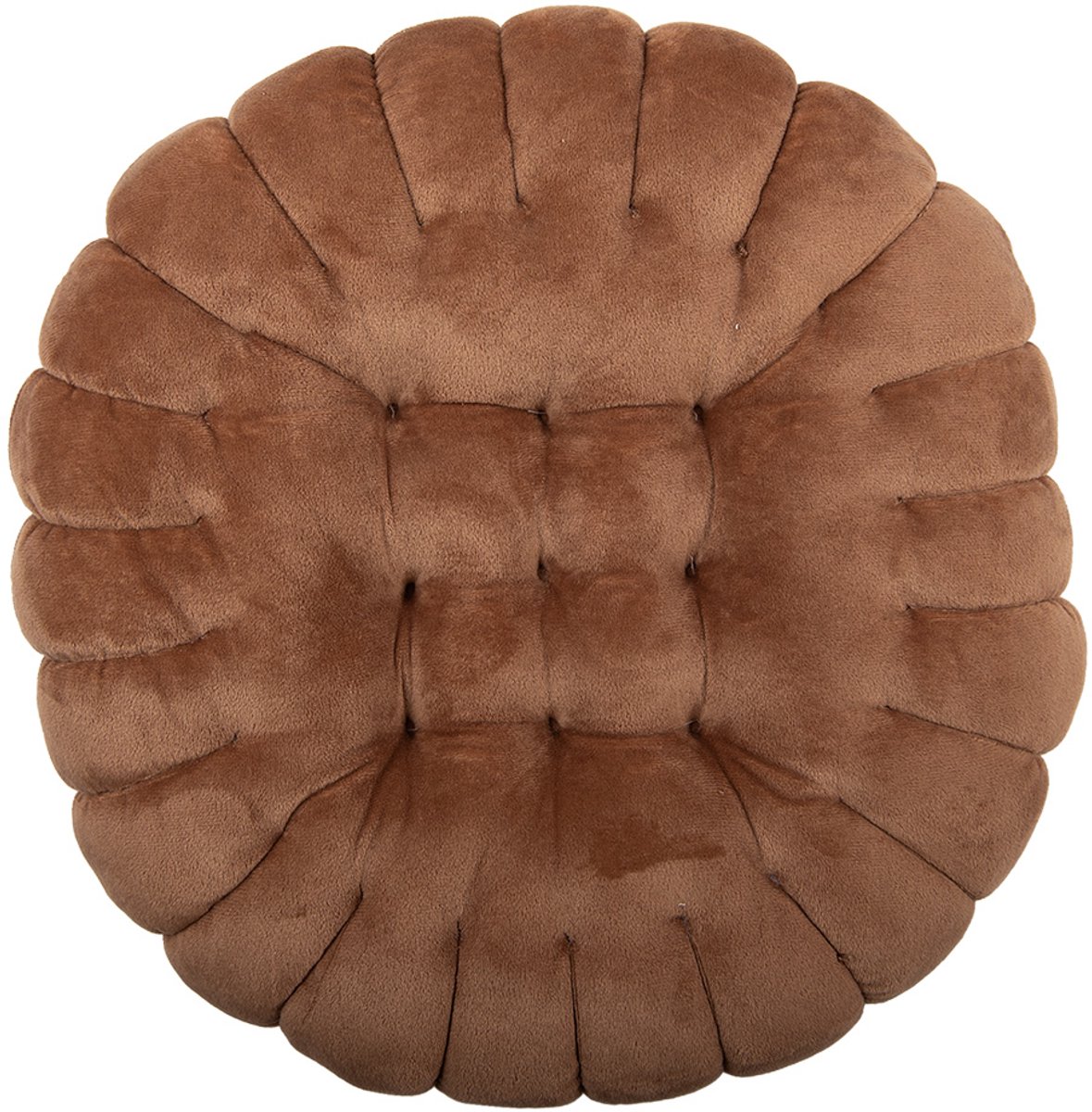 Clayre & Eef Sierkussen Ø 38x5 cm Bruin Polyester