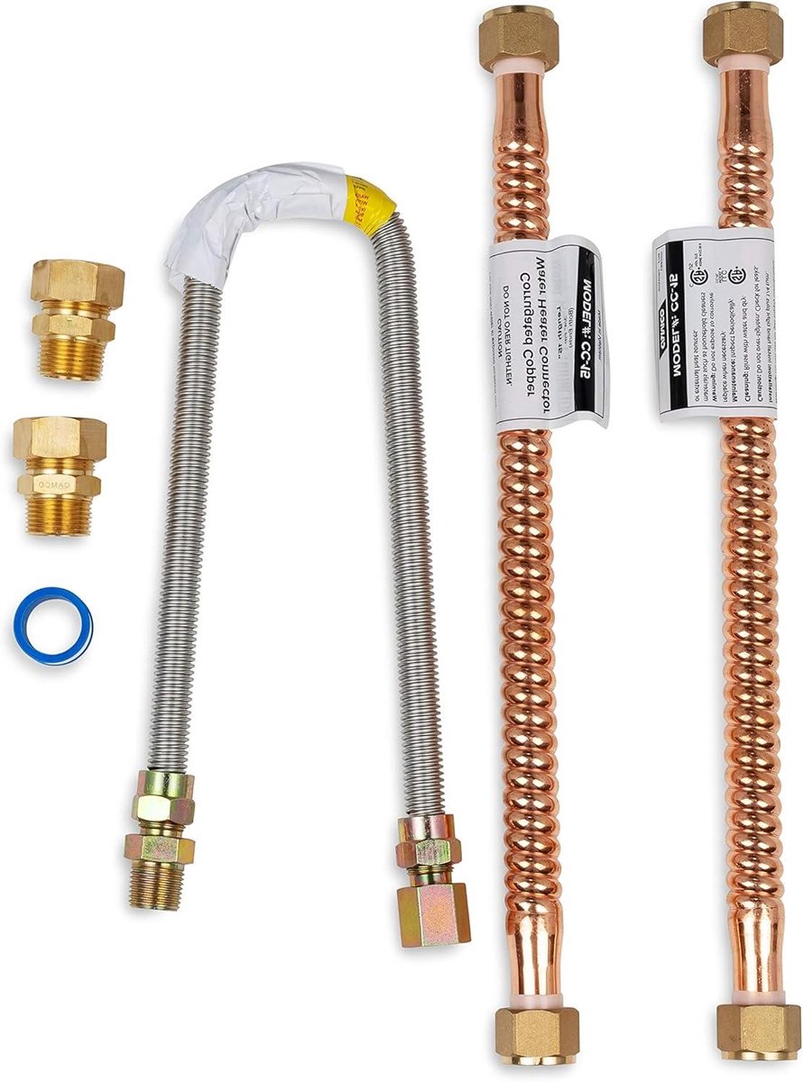 Gas Boiler Aansluiting - Installatie Kit - Boiler Installatie - Compleet Met Adapters - 2.56 Pond - Koper