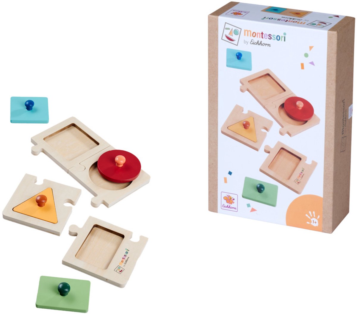 Eichhorn - Puzzel - Montessori vormsorteerder - hout