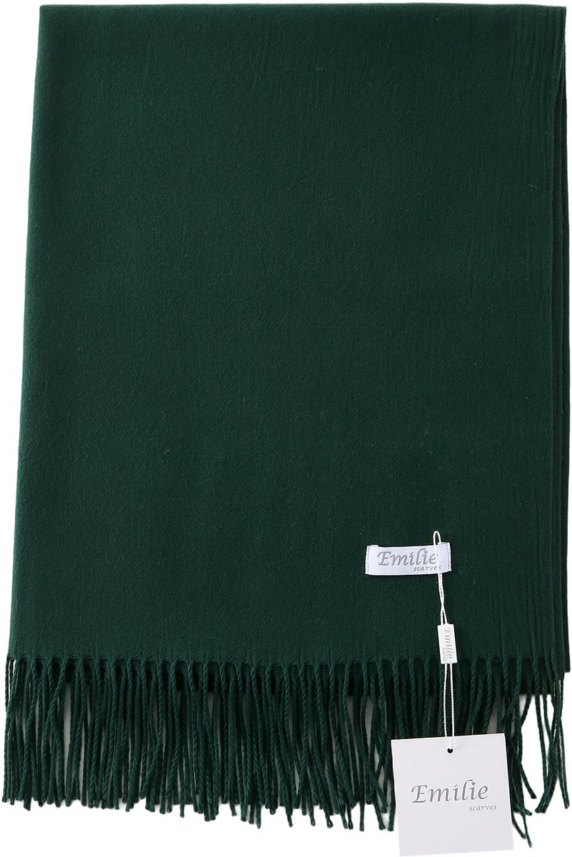 Emilie Collection - sjaal - omslagdoek - pashmina - groen - 180X60CM - 100% Gerecycled polyester