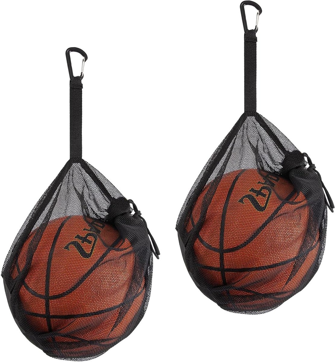 Enkelvoudige Zipper Basketball Tas - Mesh Draagtas voor Voetbal, Volleybal en Rugby - 2 Stuks voor Gemakkelijk Opbergen
