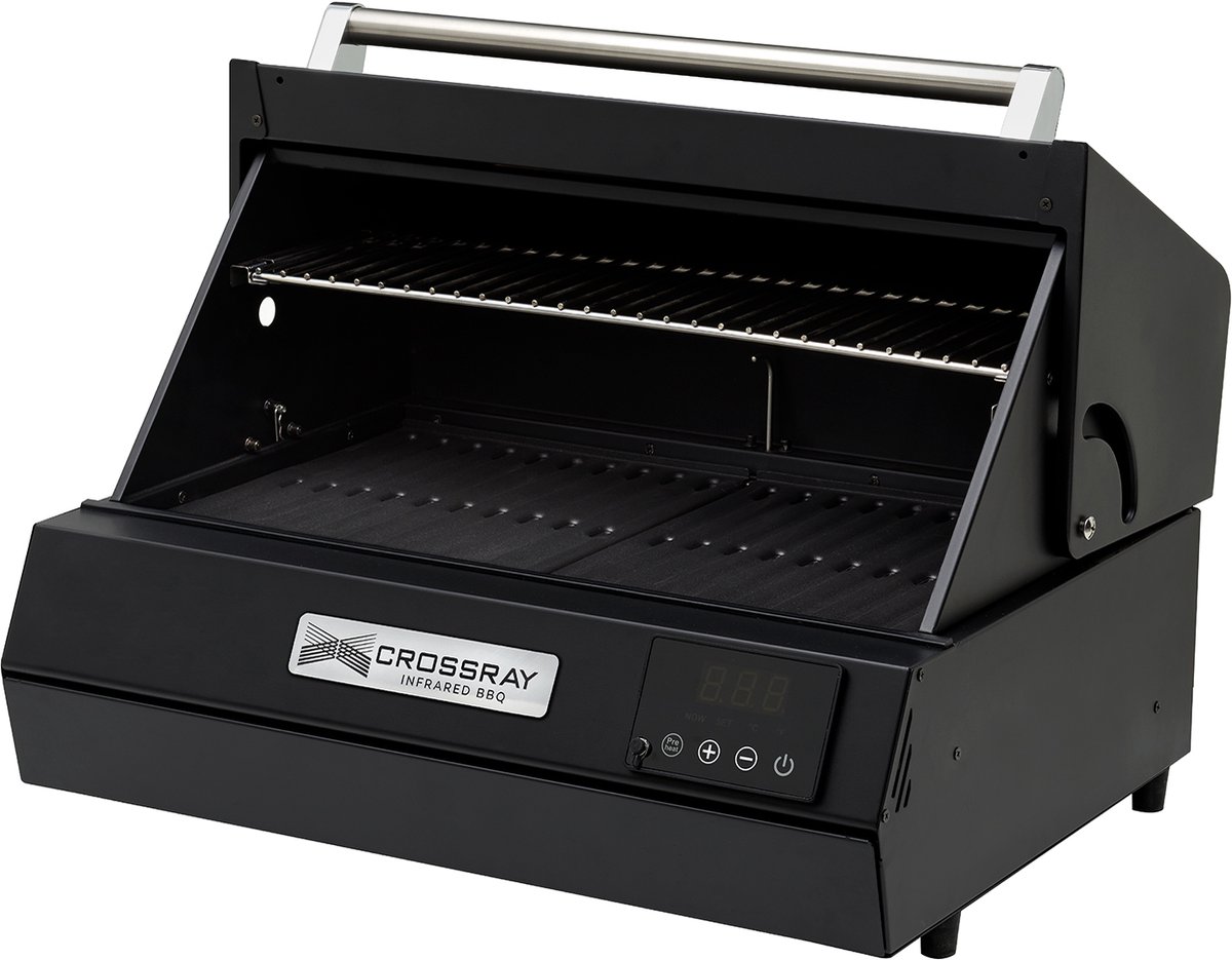 Dimplex Crossray eXtreme Infrarood Elektrische BBQ - Tafelbarbecue Elektrisch - 300°C+ - 2 Verwarmingselementen 1100 W - Elektrische Grill voor Buiten - Grillen, Braden en Garen - Zwart