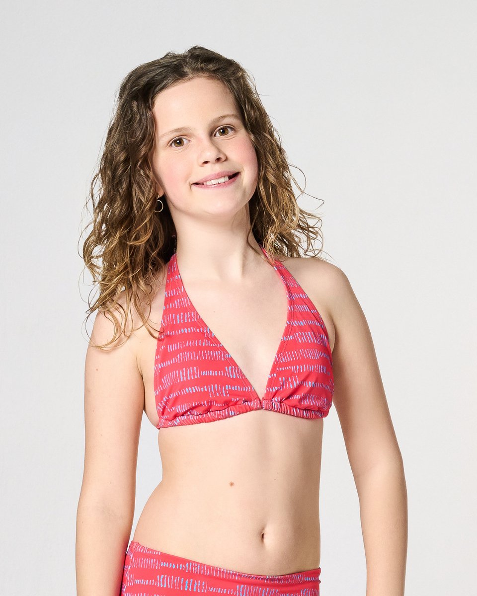 moodies period undies Moodies menstruatie zwemkleding tiener - Bikinitop - maat 176/188 (M) - Print Rood