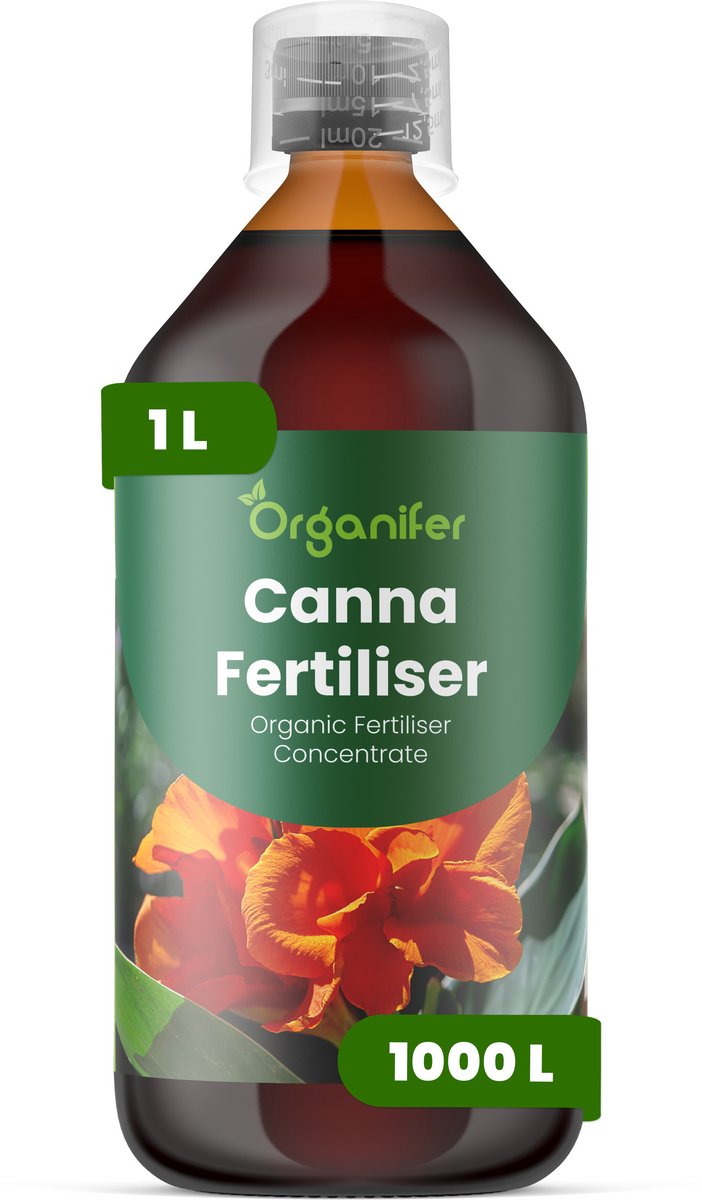 Vloeibare Meststof Voor Canna 1 L Voor 1000 L - Npk 3-4-3 - Krachtige Groei - Tropisch Blad - Kleuruitdrukking - Stevige Bloemstelen - Rijke Bloei - Rizoomontwikkeling - Snelle Zomergroei - Sterke Plantstructuur - Organifer