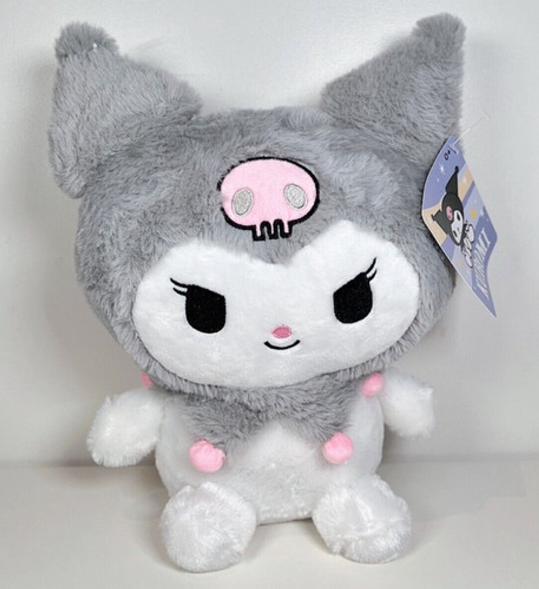 Hello Kitty Kuromi Pluche Knuffel Grijs 30 cm - Speelgoed Knuffels voor Kinderen Jongens Meisjes