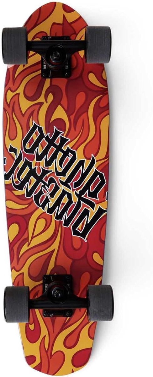 Cruiser skateboard Stadsplank Stadstransport 7 lagen esdoorn 28 inch Flame