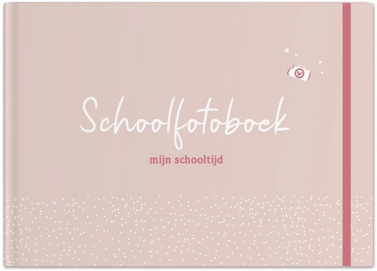 Fyllbooks - Schoolfotoboek Invulboek - Schoolfoto Album - Schooljarenboek - Roze - Geschikt voor: 12 Portret- en Klassenfoto's