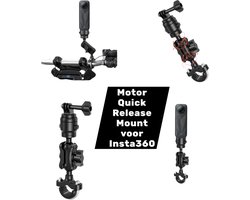 Motor Mount 4 Insta360 One X5 - Quick Release -Insta360 One X5 X4 X3 X2 X R Bionic Motor Mount Quick Release voor Insta360 - Motor U - Mount Voor Insta360 - Fiets Mount - Motorcycle Mount Set for Insta360 One X5 X4 X3 X2 - Compact Mount - GoPro