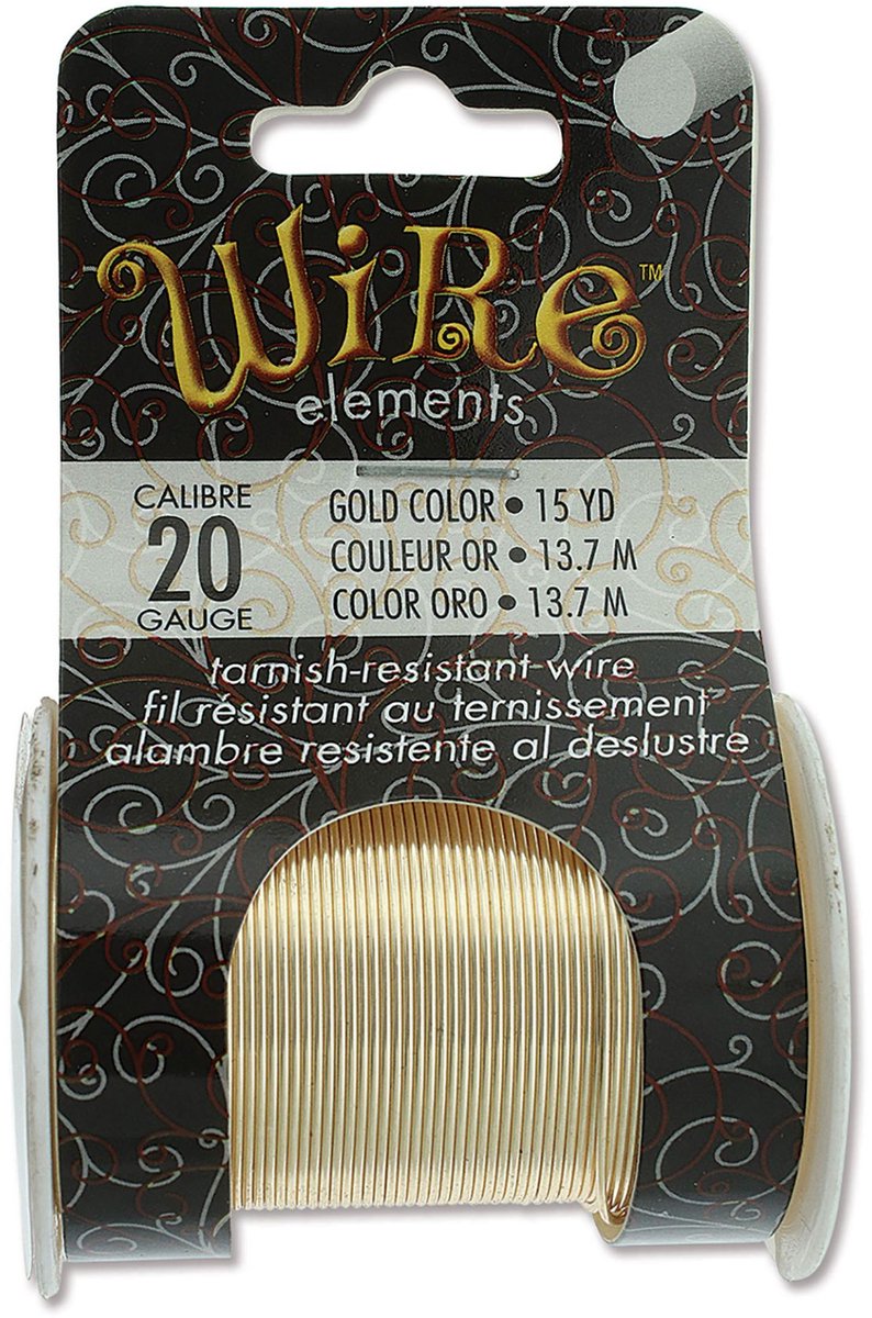Wire Lacquered Tarnish Resistant 20 Gauge (.81mm) Gold x13.7m