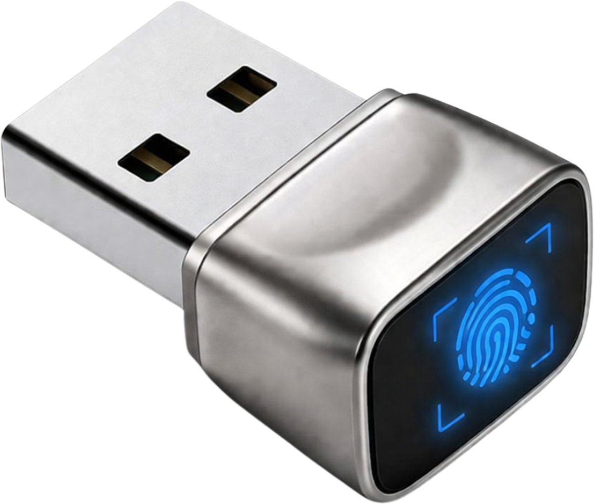 HOB Vingerafdruk Login - Laptop Beveiliging - Mini Biometrische Vingerafdruklezer PC Login - Vingerafdruklogger - Vingerscan Login