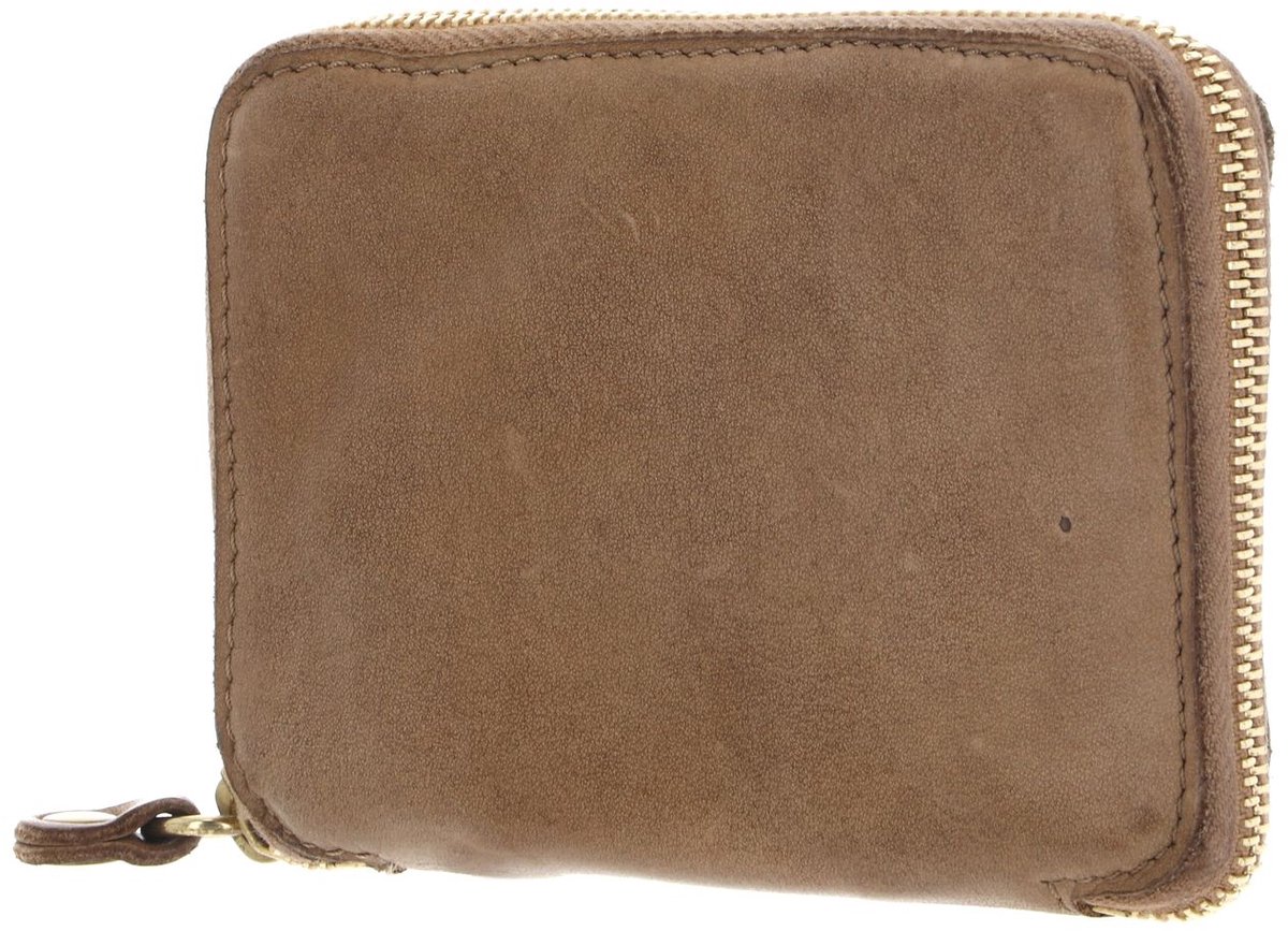 CATERINA LUCCHI Leren portemonnee Nina Wallet Small Zip Around Burro Lichtbruin