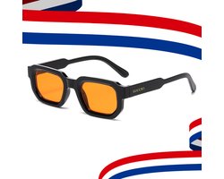 Koningsdag bril - Oranje bril - Koningsdag accessoires - Retro bril - Mode bril - Festivalbril - Technobril - Rave bril - Festival zonnebril - Zwart - Koningsdag - Kingsday