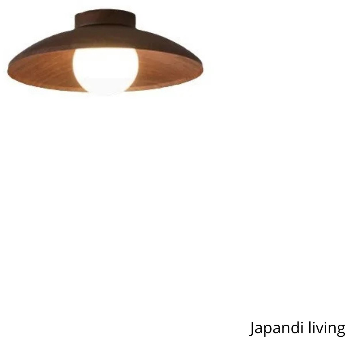 Japandi Living - Plafondlamp - Plafonnière - Wabi Sabi - Retro - Travertijn - Woonkamer, toilet, slaapkamer - Lamp - Donkerhout