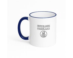 Hacebo® - Geweldige makelaar koffiebeker met gekleurde rand donker blauw - Makelaar - Familie vrienden - thee mok - koffie beker - Cadeau - koffiemok - 330 ML