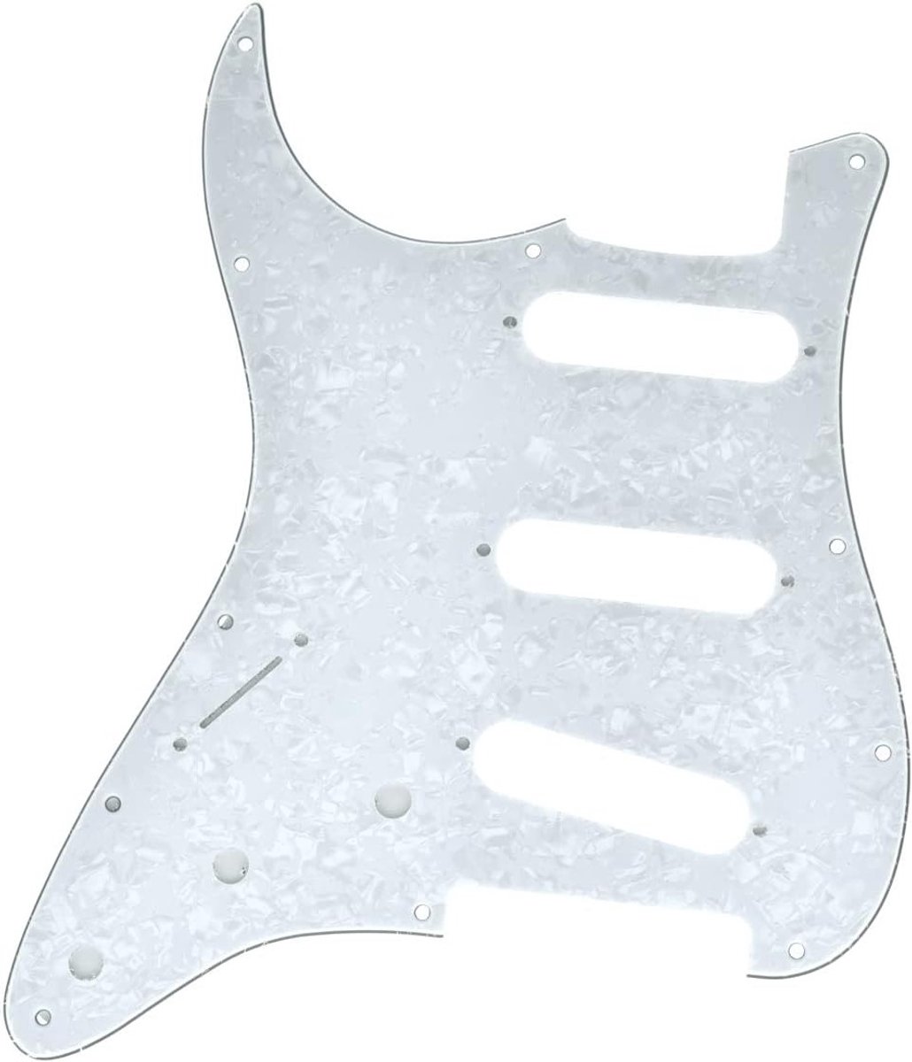 Witte parel 11-gats Strat-stijl gitaar pickguard met omgekeerde brug voor Fender Jimi Hendrix Stratocaster, perfect voor gitaarupgrades en vervangingen