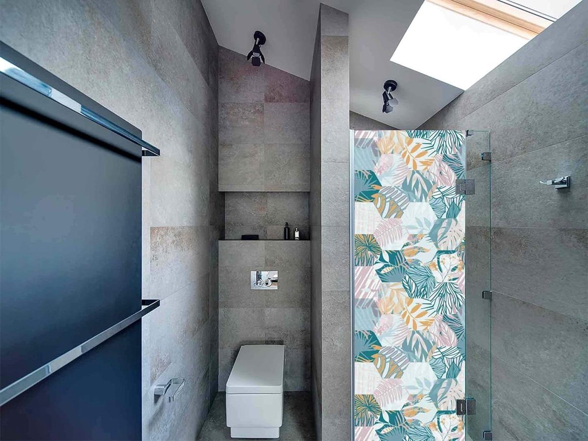 Vinyl voor douchewanden - Badkamerstickers decoratief - Badkamer decoreren - Zelfklevend v