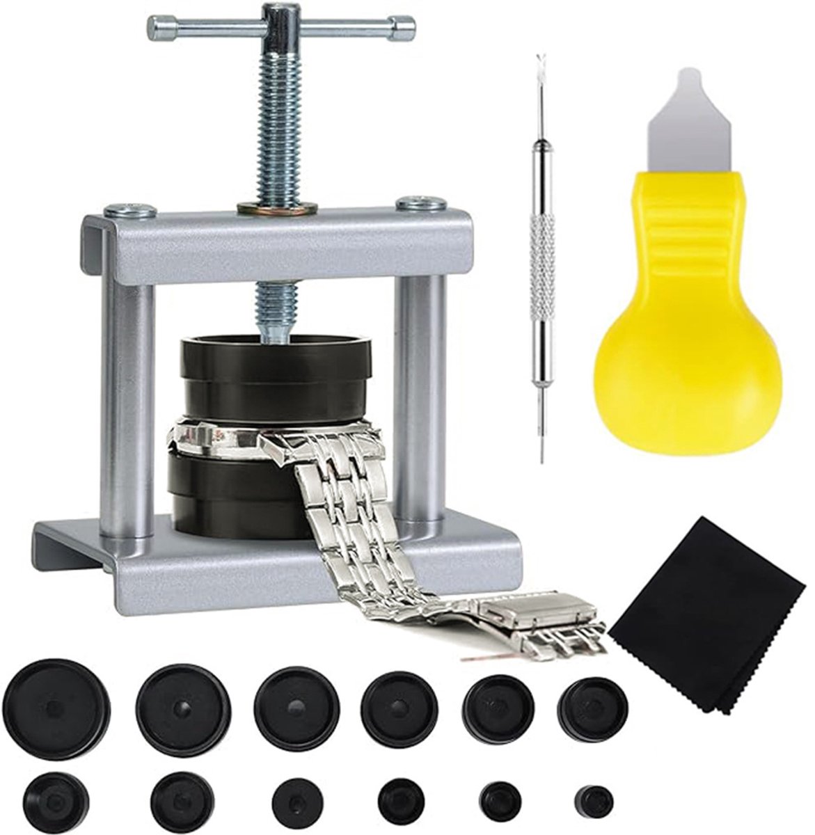 Vervangingsset voor horlogebatterijen - reparatieset voor horloges - eenvoudig te gebruiken - zeer praktisch - ontworpen voor horlogeliefhebbers - voldoet aan hun professionele onderhoudsbehoeften - set van 16 stuks