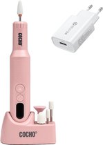 COCHO® Elektrische Nagelfrees – Professioneel – Draadloos – 3 Snelheden – Inclusief 6 Bits – USB Oplaadbaar - Draadloze Elektrische Nagelvijl