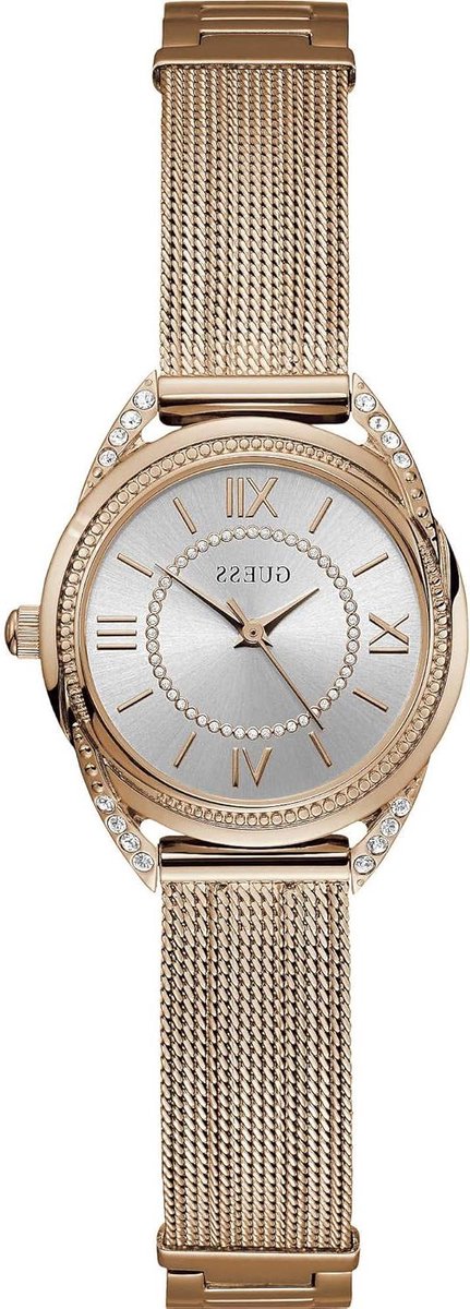 Dameshorloge Analoog - Polsband Horloge - Tijd Aflezen - Chique Design - 150 g - Roze Goud