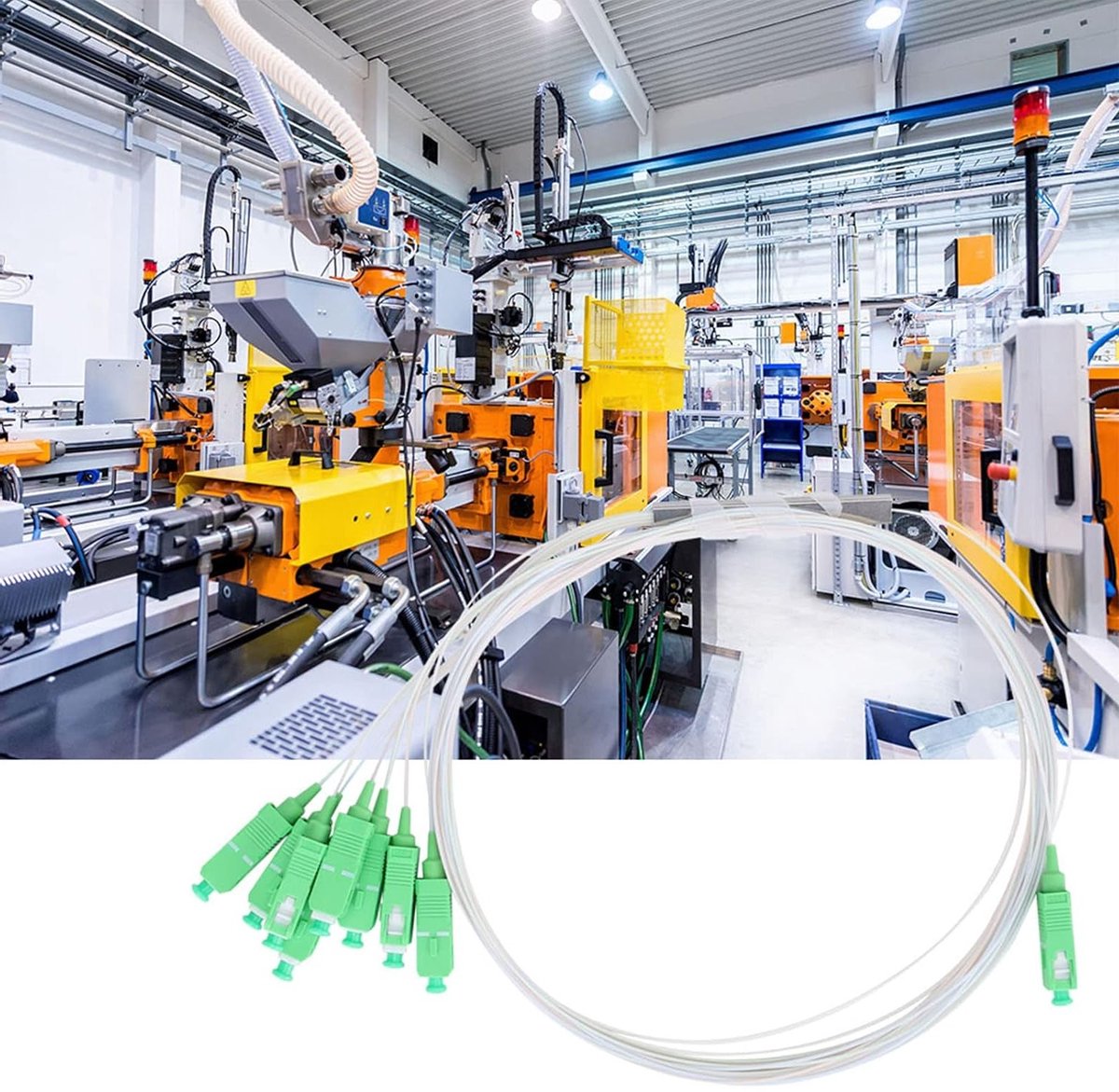 Optische splitter 1 x 8 PLC voor SM-netwerk – Lage invoerverlies, hoge terugslagverliezen en kabelaccessoires