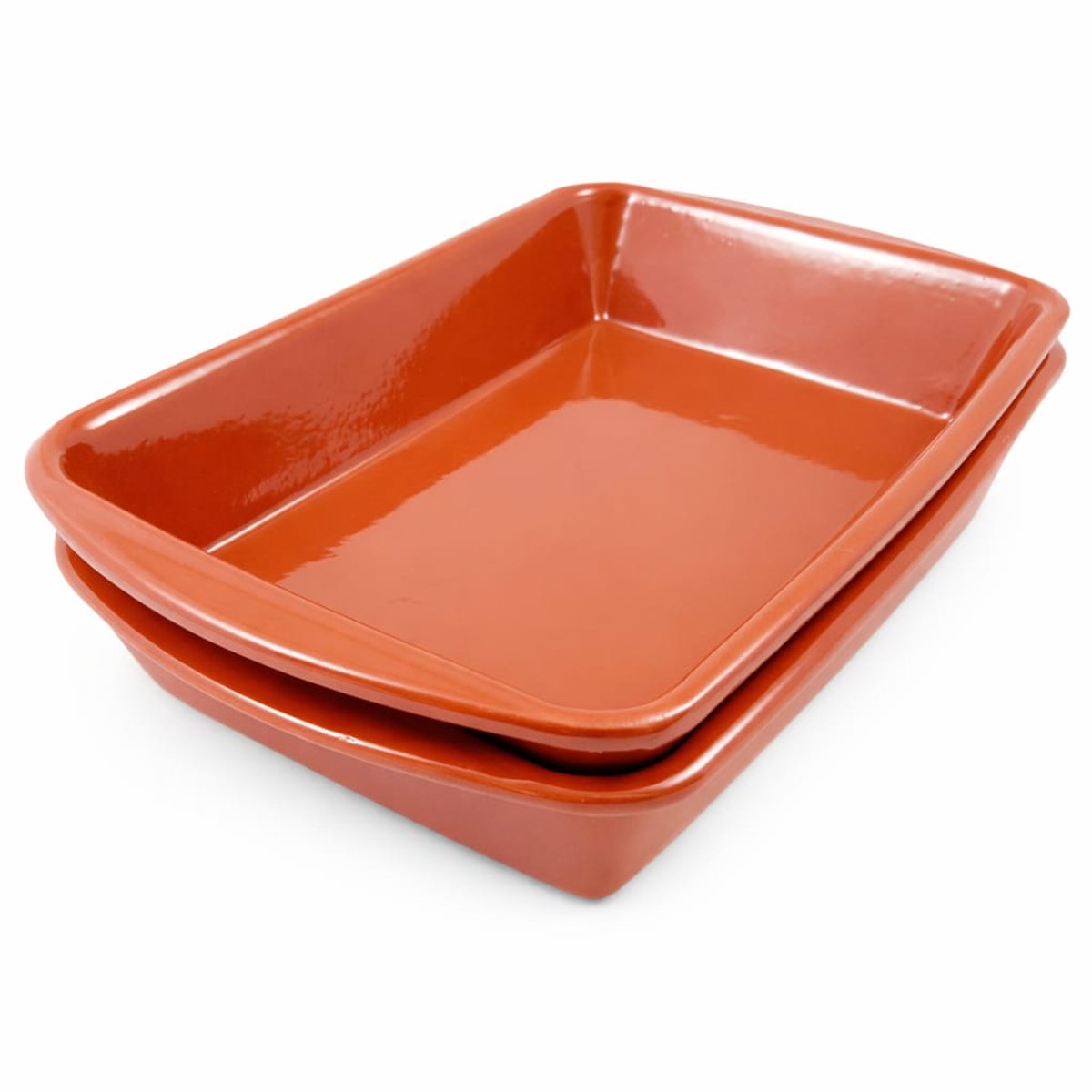 Ovenschaal set 2 schalen voor 2 personen - 29 x 18 x 5.5 cm - Serveerschaal - Tapas - Rechthoekig - Tweepersoons - cadeau