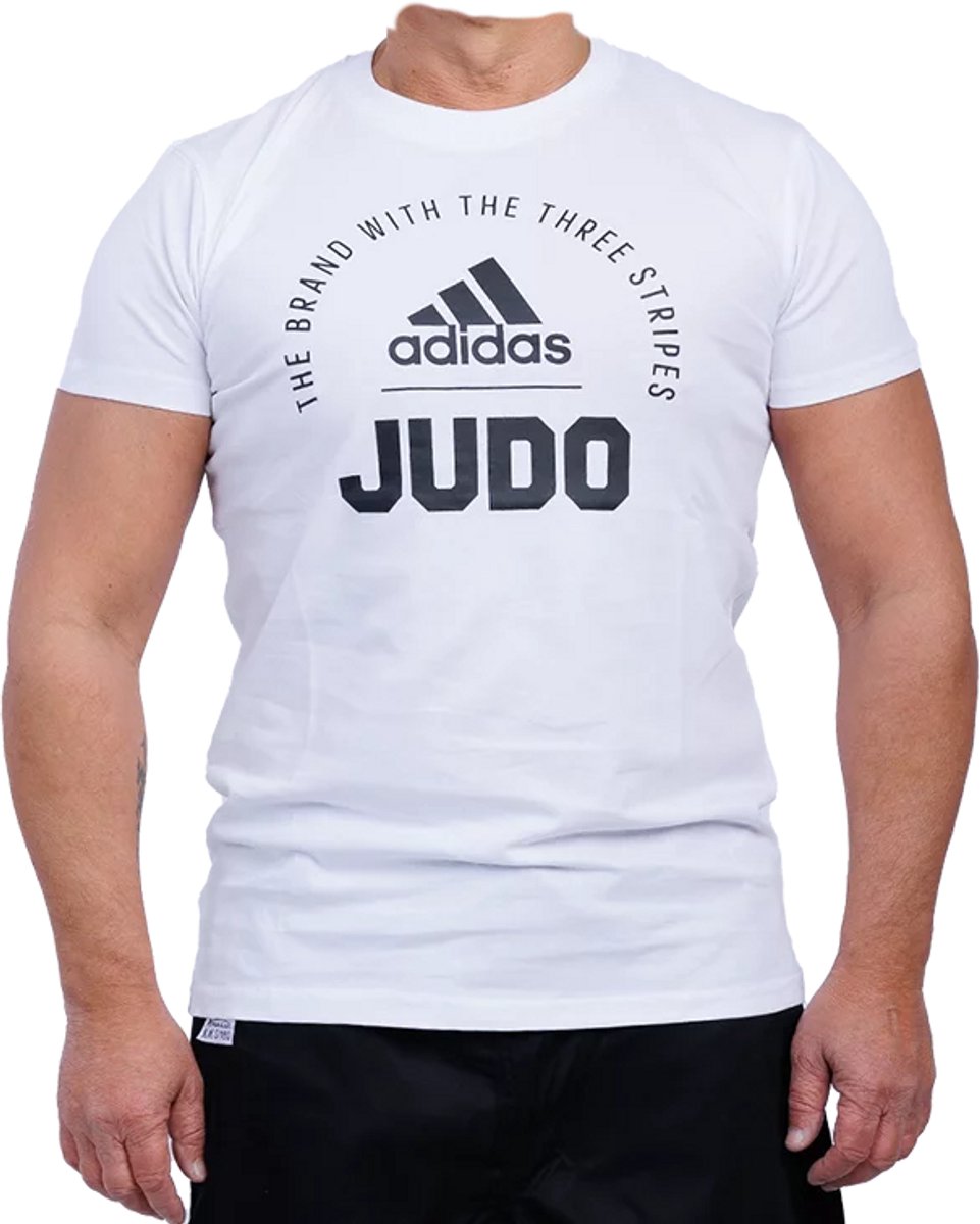 Adidas Community 21 T-shirt Judo met Zwarte opdruk