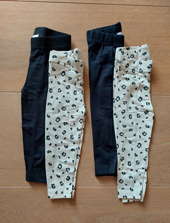 Legging - Baby - set van 2 meisjes leggings (2x2-delig) - maat 86/92