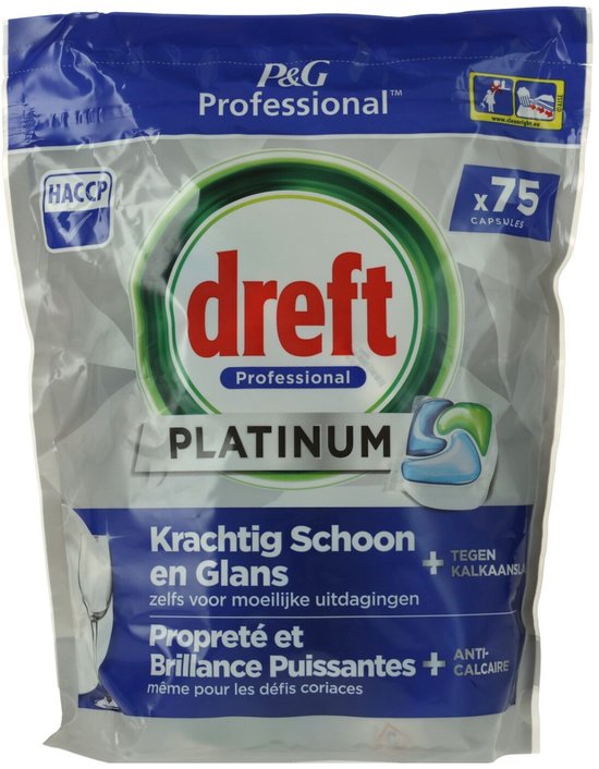 Dreft Platinum Regular All in 1 Vaatwastabletten - 75 Tabs