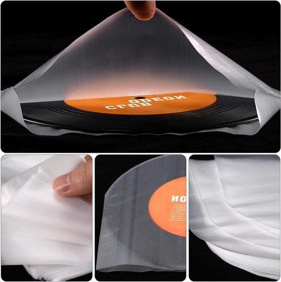 Semitransparante Antistatische Vinyl Binnenhoezen voor 12 Inch Grammofoonplaten - 50 Stuks Bescherming, Kwaliteit, Opberging — afbeelding 5