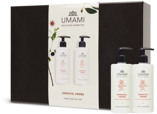 Umami Oriental Herbs Geschenkset – Cadeau voor vrouwen- Luxe Cadeauset met Handlotion en handwash – Verfrissende Geur van Oriental Herbs – Verwenmoment voor Thuis of Cadeau - Kadoset vrouwen