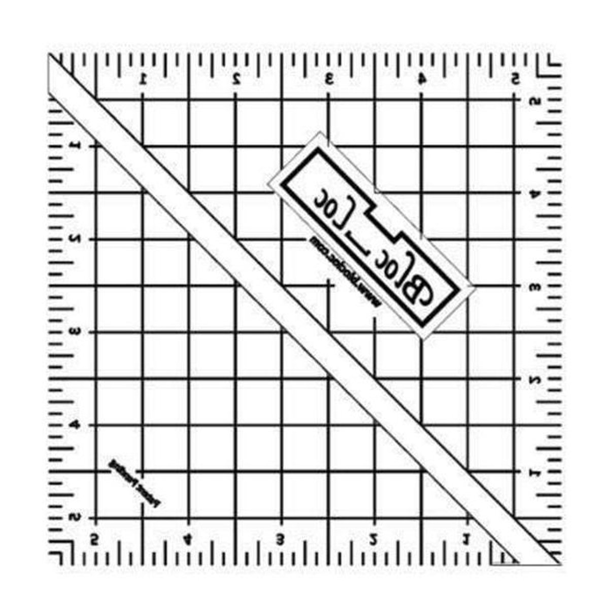 Vierkante Driehoek Liniaal - Acryl Meetlat - Nauwkeurig Quilten - Groef voor Stabiliteit - 14 cm - Transparant