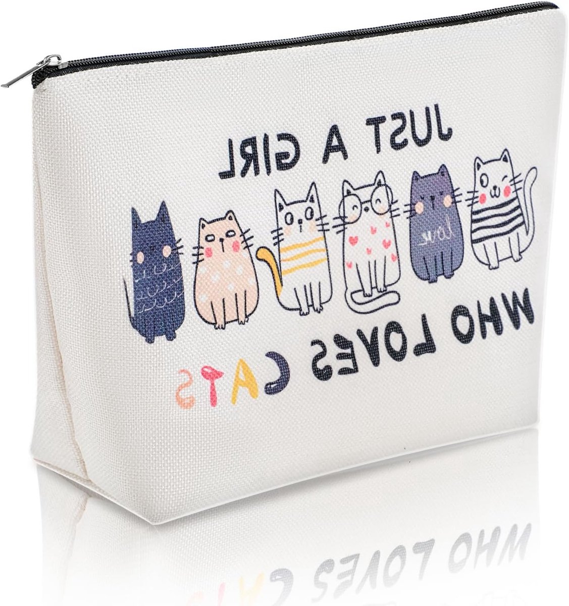 Schattige make-up tas voor kattenliefhebbers, ideale cadeaus voor kattenmoeders, reis cosmetica pouch voor tieners en vriendinnen