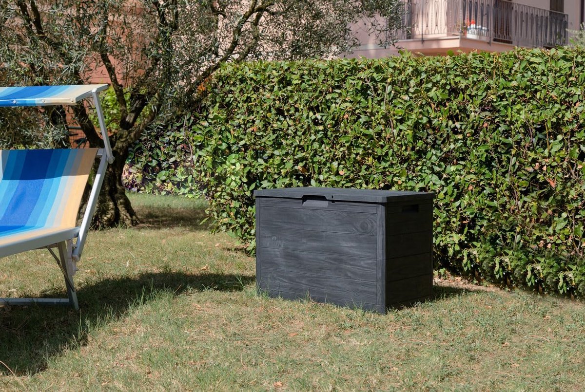 Toomax Woody's Kussenbox - 160L - Donker Antraciet - Houtlook
