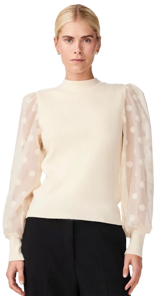 Yas Dotme Trui Beige L Vrouw